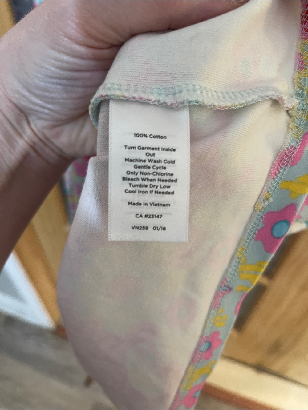 175. Talbots Multicolor Floral Shift Dress in Pink, Aqua & Yellow - Picture 4 of 5